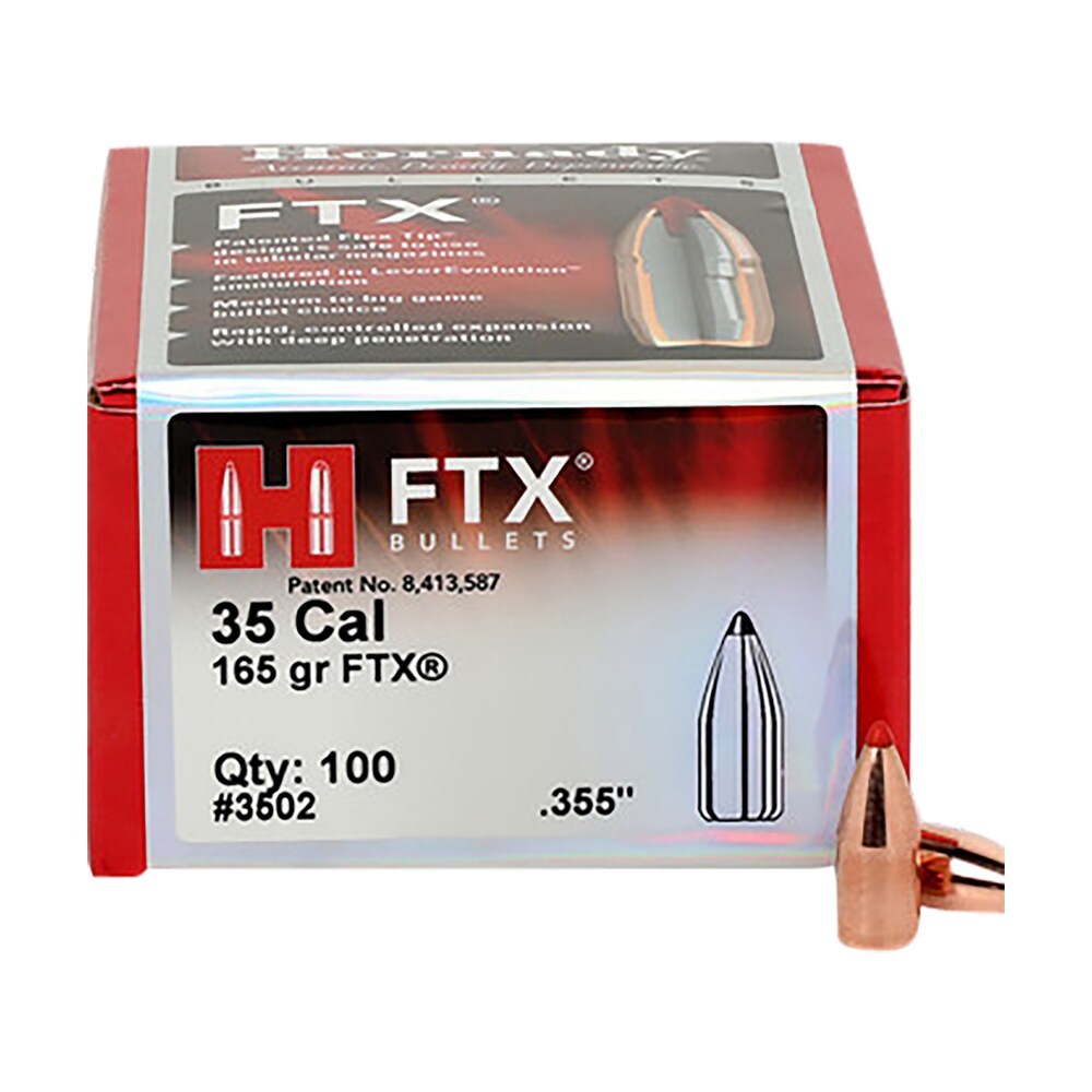 hornady 3502 ftx 35 cal .355 165 gr flex tip expanding 100 per box/ 15 case Hornady 3502 FTX 35 Cal .355 165 gr Flex Tip eXpanding 100 Per Box/ 15 Case Sports South item 119072