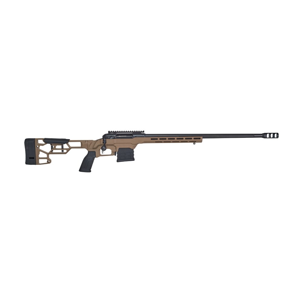 savage arms 57563 110 precision 308 win 10+1 20", matte black rec/barrel, flat dark earth cerakote mdt lss xl chassis, polymer grip Savage Arms 57563 110 Precision 308 Win 10+1 20", Matte Black Rec/Barrel, Flat Dark Earth Sports South item 119177