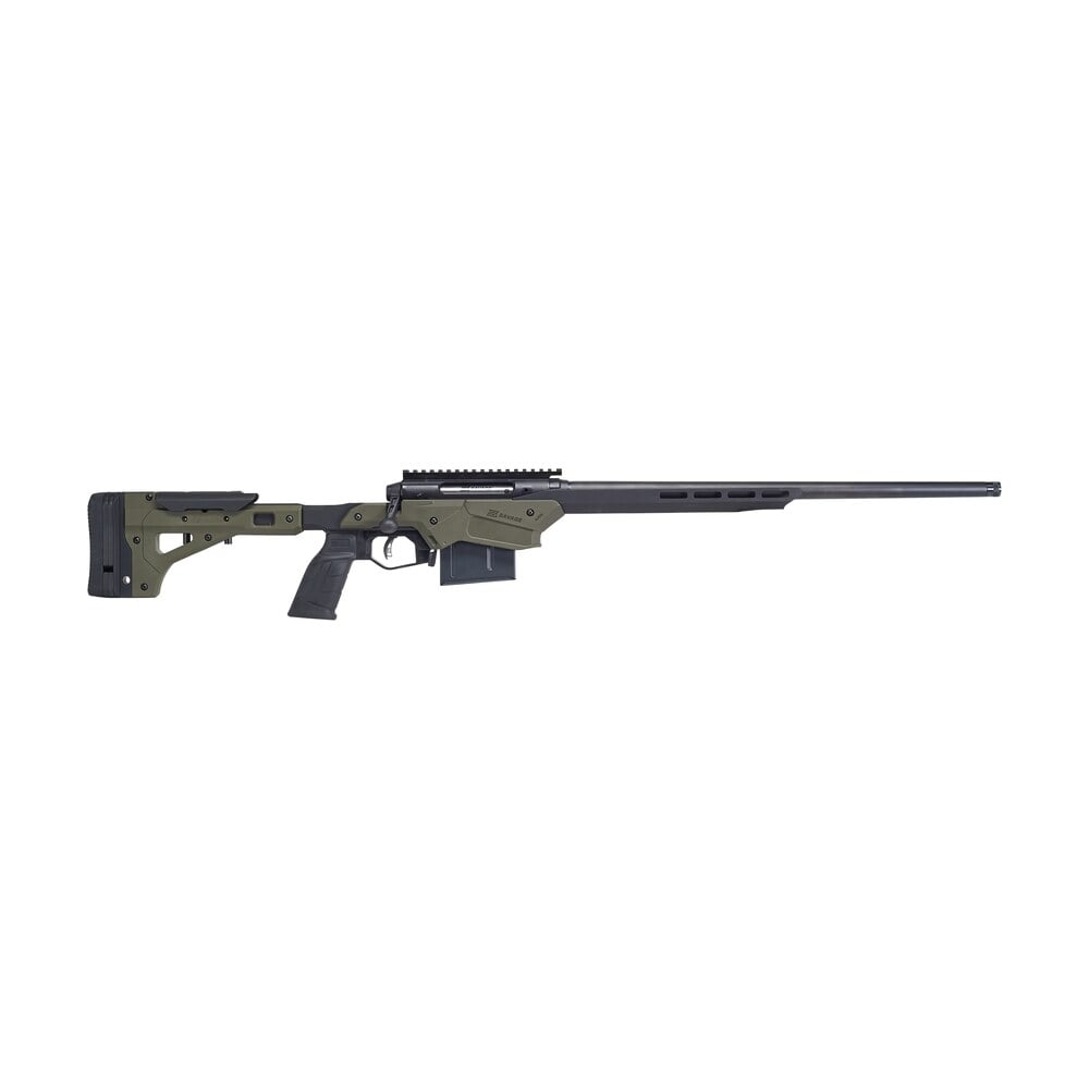 savage arms 57552 axis ii precision 6.5 creedmoor 10+1 22", matte black barrel/rec, od green adjustable mdt aluminum chassis, polymer grip Savage Arms 57552 Axis II Precision 6.5 Creedmoor 10+1 22", Matte Black Barrel/Rec, OD Green Sports South item 119187