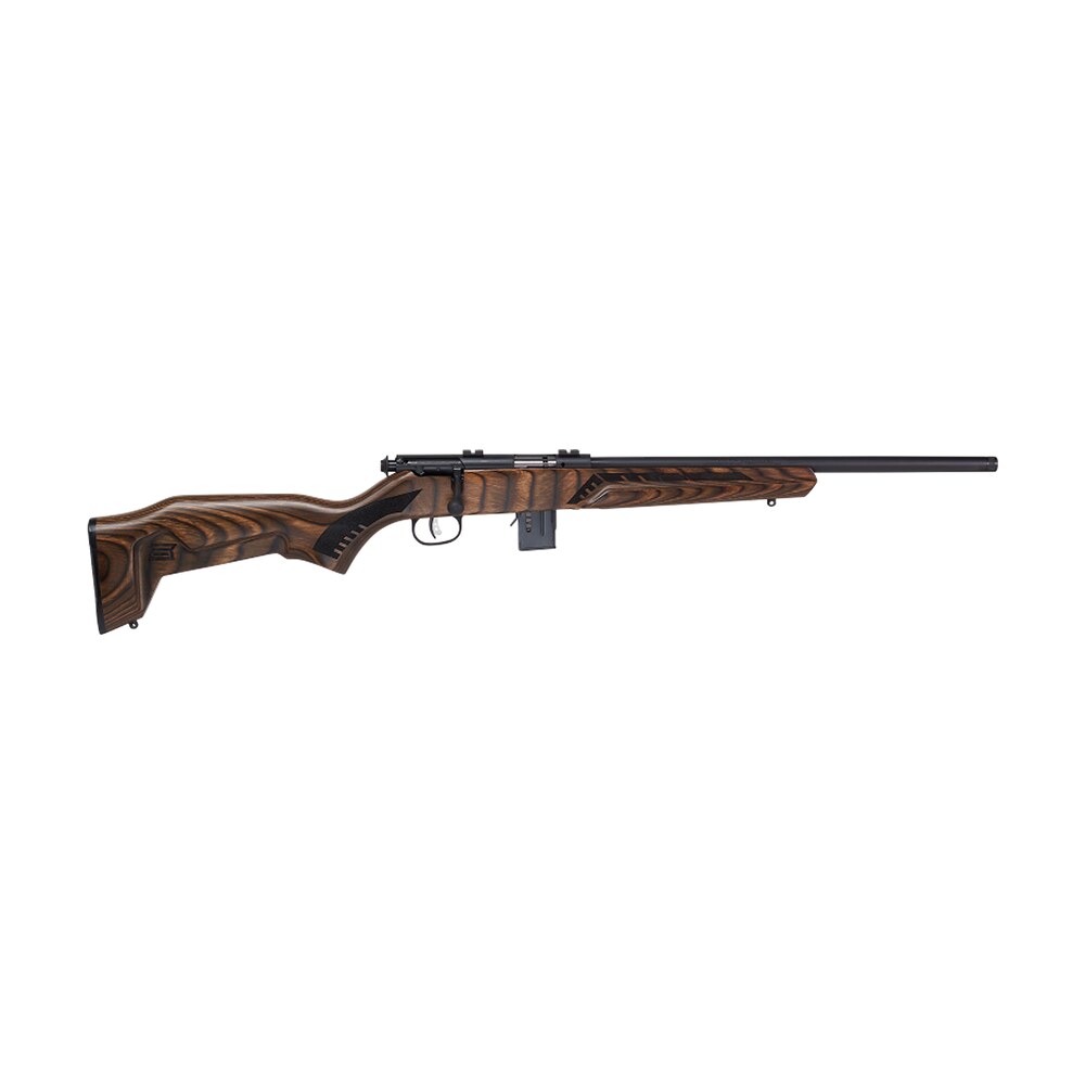 savage arms 91937 93 minimalist full size 22 wmr 10+1 18" matte black threaded barrel, matte black drilled & tapped carbon steel receiver, natural brown boyd's minimalist laminate stock, right hand Savage Arms 91937 93 Minimalist Full Size 22 WMR 10+1 18" Matte Black Threaded Sports South item 119195
