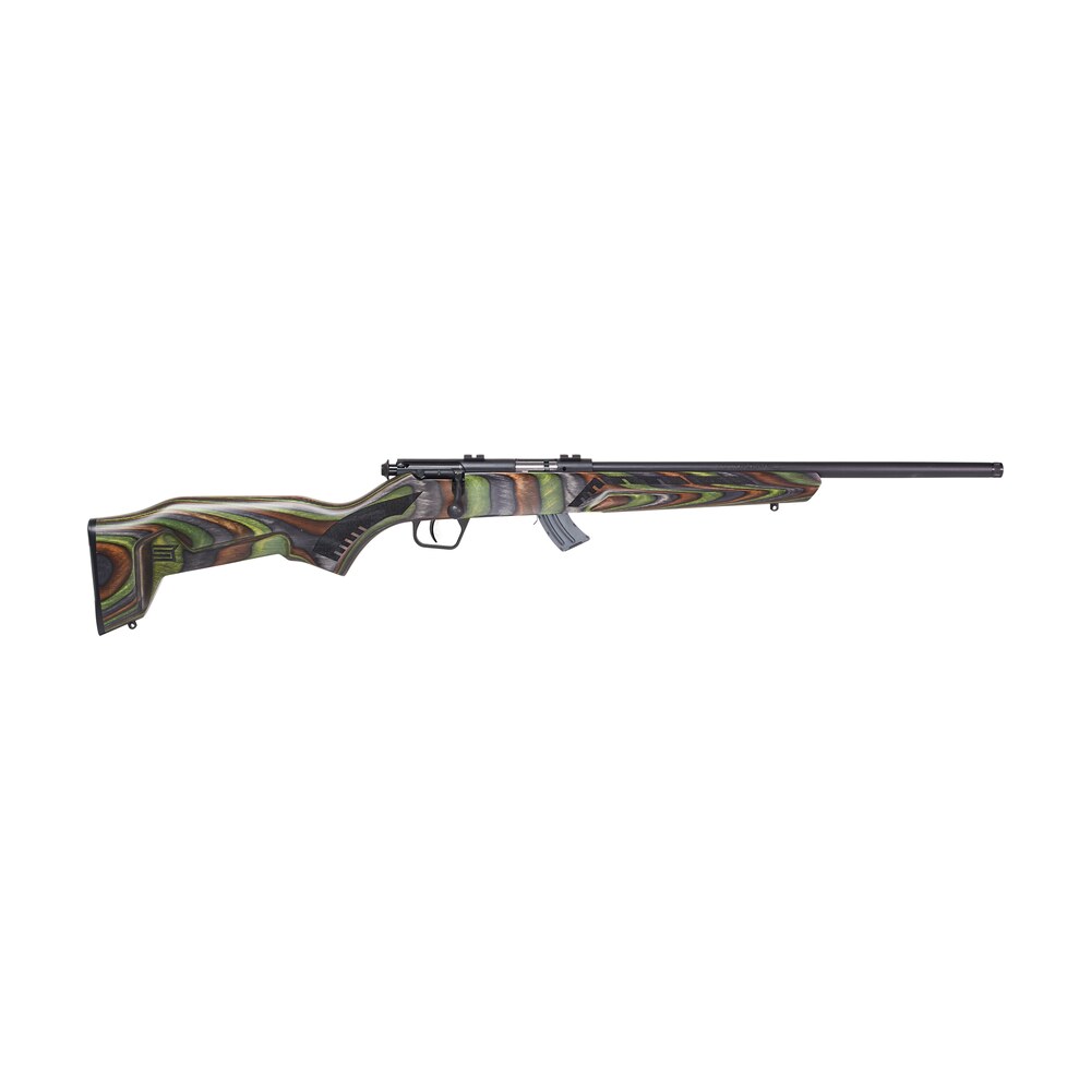 savage arms 26736 mark ii minimalist full size 22 lr 10+1 18" matte black threaded barrel, matte black drilled & tapped carbon steel receiver, green boyd's minimalist laminate stock, right hand Savage Arms 26736 Mark II Minimalist Full Size 22 LR 10+1 18" Matte Black Threaded Sports South item 119198