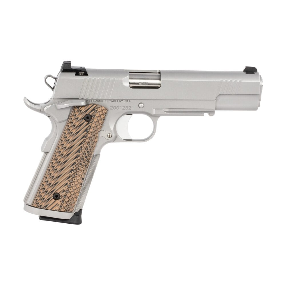 dan wesson 01807 specialist 9mm luger 10+1 5" stainless steel barrel, bead blasted serrated stainless steel slide & frame w/beavertail & picatinny rail, black/brown g10 grip, ambidextrous Dan Wesson 01807 Specialist 9mm Luger 10+1 5" Stainless Steel Sports South item 119301