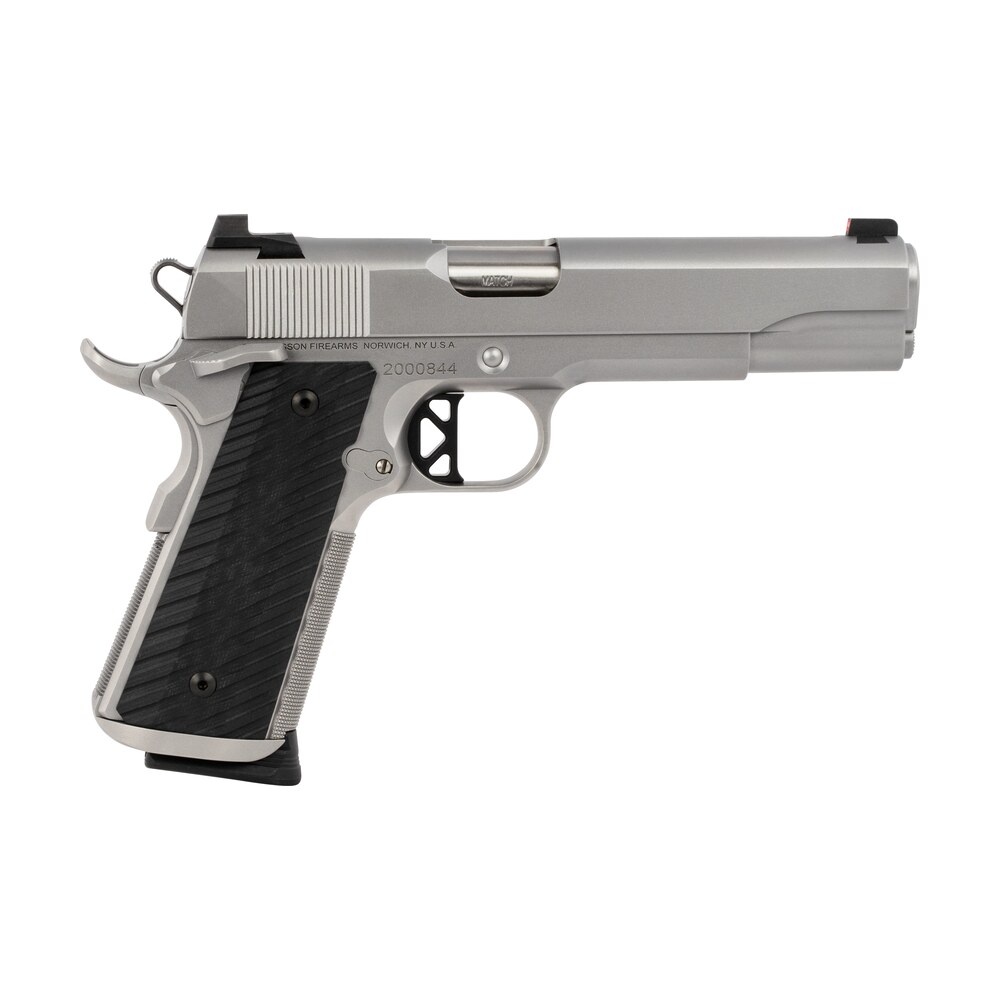 dan wesson 01824 valor 45 acp 8+1 5" stainless steel barrel, bead blasted serrated stainless steel slide & frame w/beavertail & picatinny rail, black g10 grip, ambidextrous Dan Wesson 01824 Valor 45 ACP 8+1 5" Stainless Steel Sports South item 119305