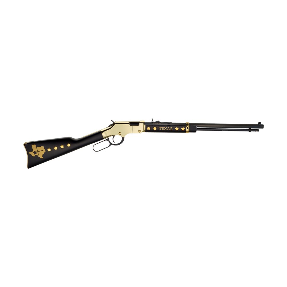 henry h004tx golden boy texas tribute full size 22 short, 22 long, 22 lr, 16 lr/21 short, 20" blued barrel, brasslite metal finish & american walnut stock right hand Henry H004TX Golden Boy Texas Tribute Full Size 22 Short, 22 Long, 22 LR, 16 LR/21 Short, 20" Sports South item 119323