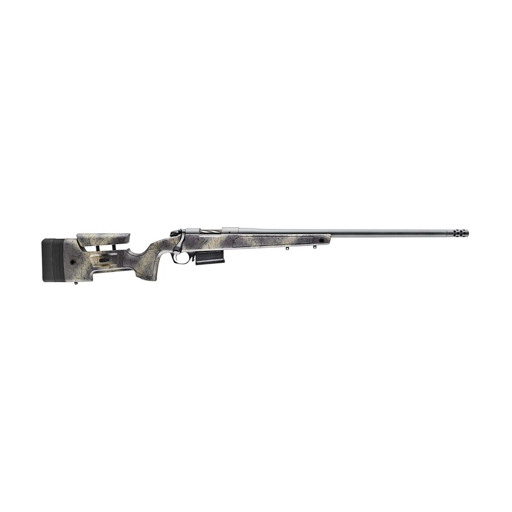 bergara rifles b14lm368 b 14 wilderness hmr 300 prc 5+1 26" threaded, sniper gray cerakote barrel/rec, adj. softtouch woodland camo stock with mini chassis, omni muzzle brake Bergara Rifles B14LM368 B-14 Wilderness HMR 300 PRC 5+1 26" Threaded, Sniper Gray Cerakote Sports South item 119406