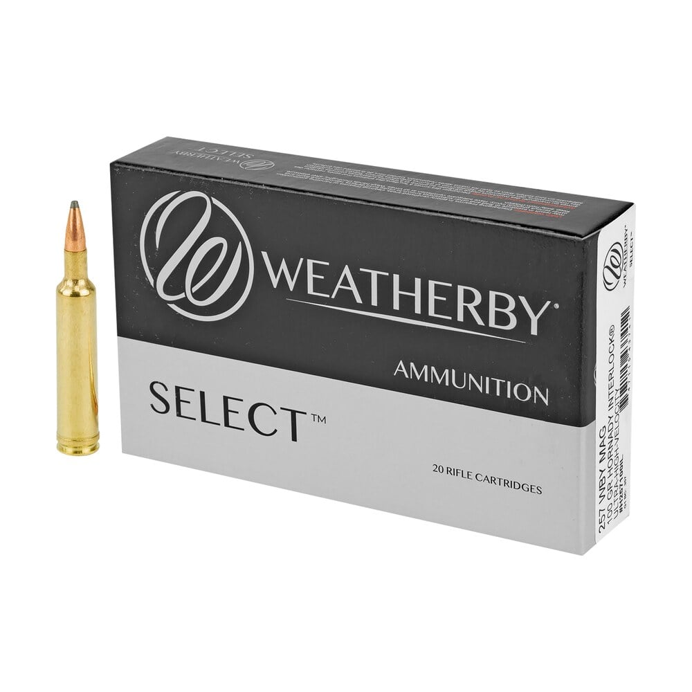 weatherby h257100il select 257wthbymag 100gr hornady interlock 20 per box/10 case Weatherby H257100IL Select 257WthbyMag 100gr Hornady Interlock 20 Per Box/10 Case Sports South item 119452