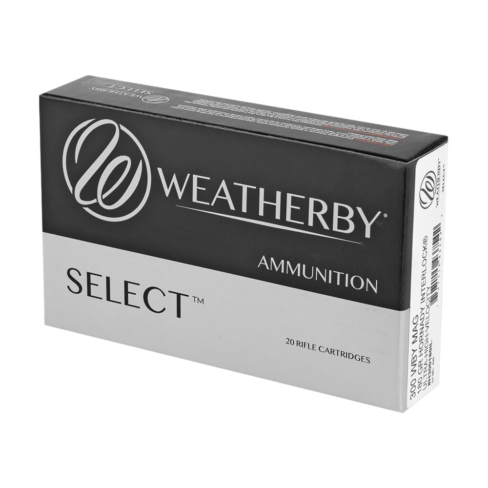 weatherby h300180il select 300wthbymag 180gr hornady interlock 20 per box/10 case Weatherby H300180IL Select 300WthbyMag 180gr Hornady Interlock 20 Per Box/10 Case Sports South item 119457