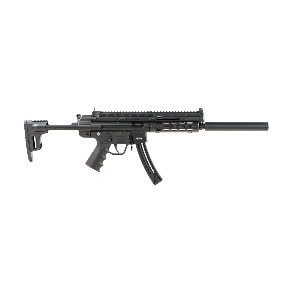 gsg gerggsg1622ml gsg 16 full size 22 lr 22+1 16.25" black polymer receiver w/picatinny rail, m lok & picatinny rail handguard, black collapsible synthetic stock w/storage compartment, right hand GSG GERGGSG1622ML GSG-16 Full Size 22 LR 22+1 16.25" Black Polymer Receiver Sports South item 119514