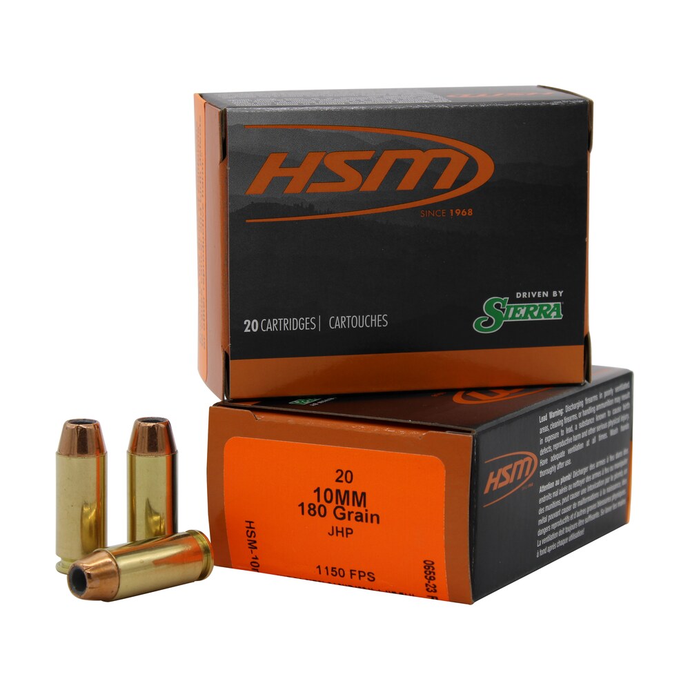 hsm 10mm15n20 pro pistol 10mm auto 180 gr jacket hollow point 20 per box/ 20 case HSM 10MM15N20 Pro Pistol 10mm Auto 180 gr Jacket Hollow Point 20 Per Box/ 20 Case Sports South item 119649