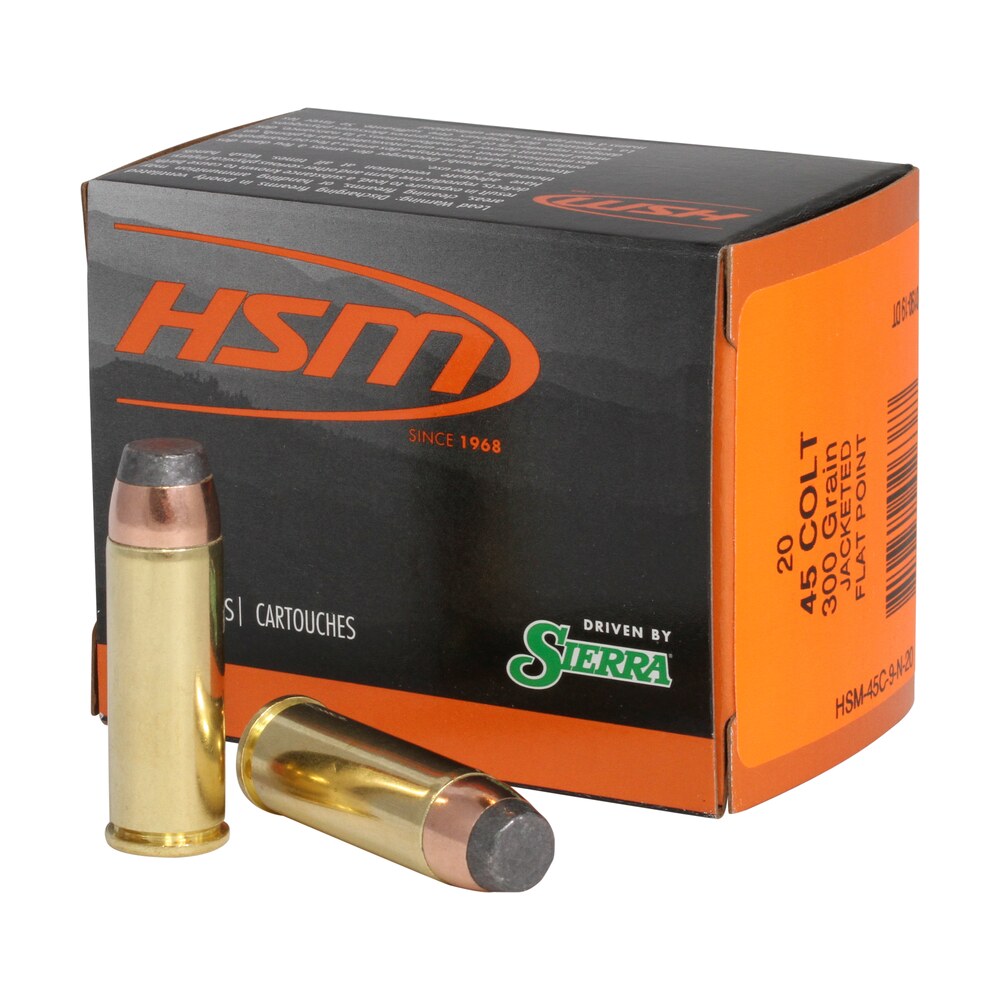 hsm 45c9n20 pro pistol 45 colt 300 gr jacketed soft point 20 per box/ 20 case HSM 45C9N20 Pro Pistol 45 Colt 300 gr Jacketed Soft Point 20 Per Box/ 20 Case Sports South item 119653