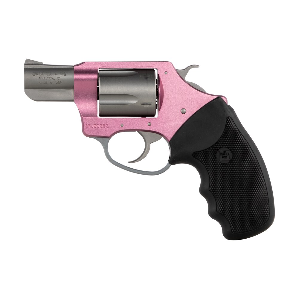 charter arms 93830 undercover southpaw 38 special, 5 shot 2" matte stainless steel barrel & cylinder, pink aluminum frame w/black finger grooved rubber grip, exposed hammer Charter Arms 93830 Undercover Southpaw 38 Special, 5 Shot 2" Matte Stainless Steel Barrel & Sports South item 119785