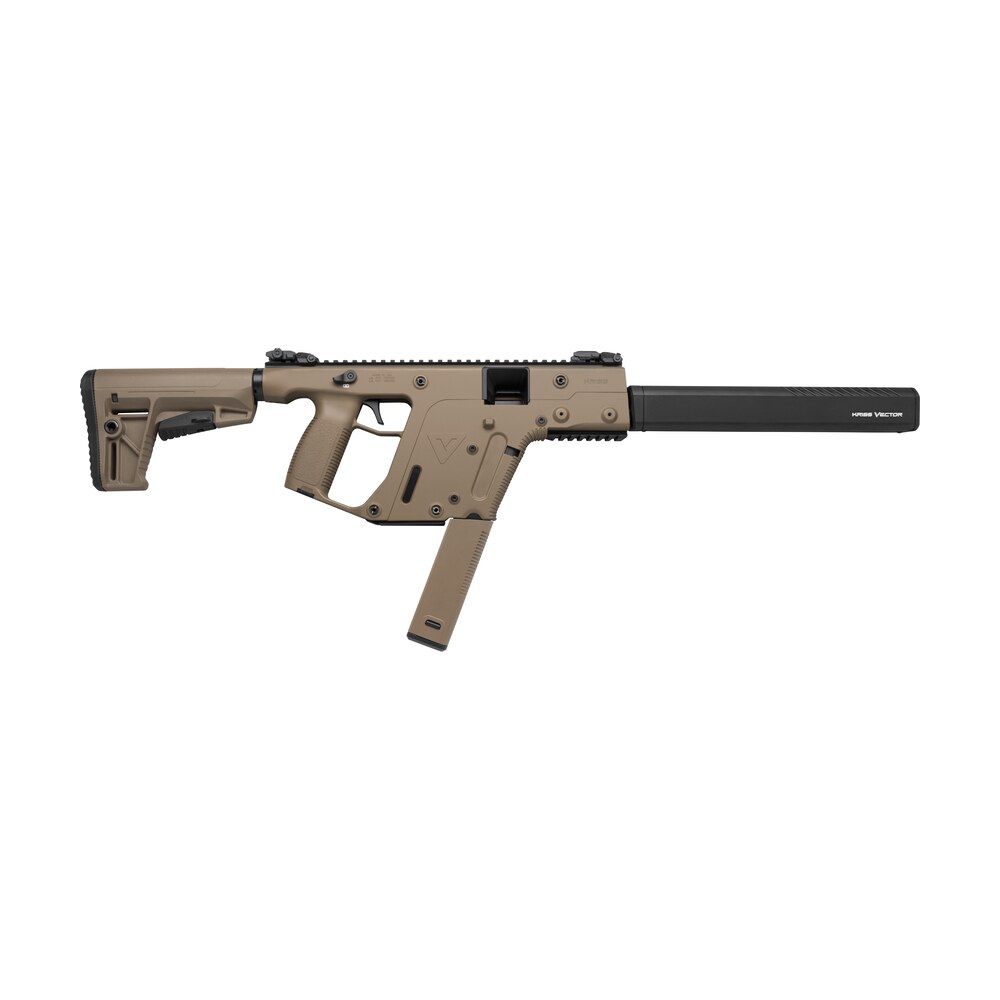 kriss usa kv90cfd20 vector crb g2 9mm luger 40+1 16" black nitride threaded barrel, flat dark earth picatinny rail aluminum receiver, fde synthetic 6 position stock & polymer grip Kriss USA KV90CFD20 Vector CRB G2 9mm Luger 40+1 16" Black Nitride Threaded Sports South item 119881