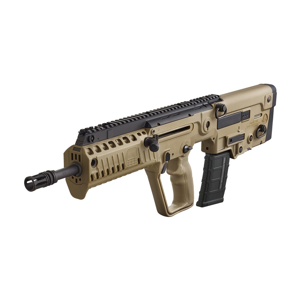 iwi us xfd18 tavor x95 5.56x45mm nato caliber with 18.50″ barrel, 30+1 capacity, flat dark earth metal finish, flat dark earth fixed bullpup stock & polymer grip right hand IWI US XFD18 Tavor X95 5.56x45mm NATO Caliber Sports South item 12029