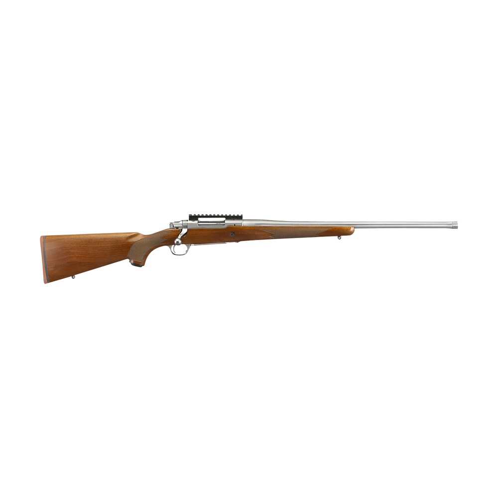 ruger 57124 hawkeye hunter full size 7mm rem mag 3+1 24" satin stainless steel threaded barrel, picatinny rail steel receiver, fixed american walnut w/pistol grip stock Ruger 57124 Hawkeye Hunter Full Size 7mm Rem Mag 3+1 24" Satin Stainless Steel Threaded Sports South item 120303