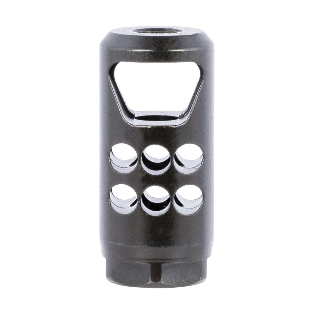 ruger 90698 hybrid muzzle brake matte black steel 1/2"x28 threads, 2.20" oal 1" diameter, 35 cal Ruger 90698 Hybrid Muzzle Brake Matte Black Steel 1/2"x28 Threads, 2.20" OAL 1" Diameter, 35 Sports South item 120320