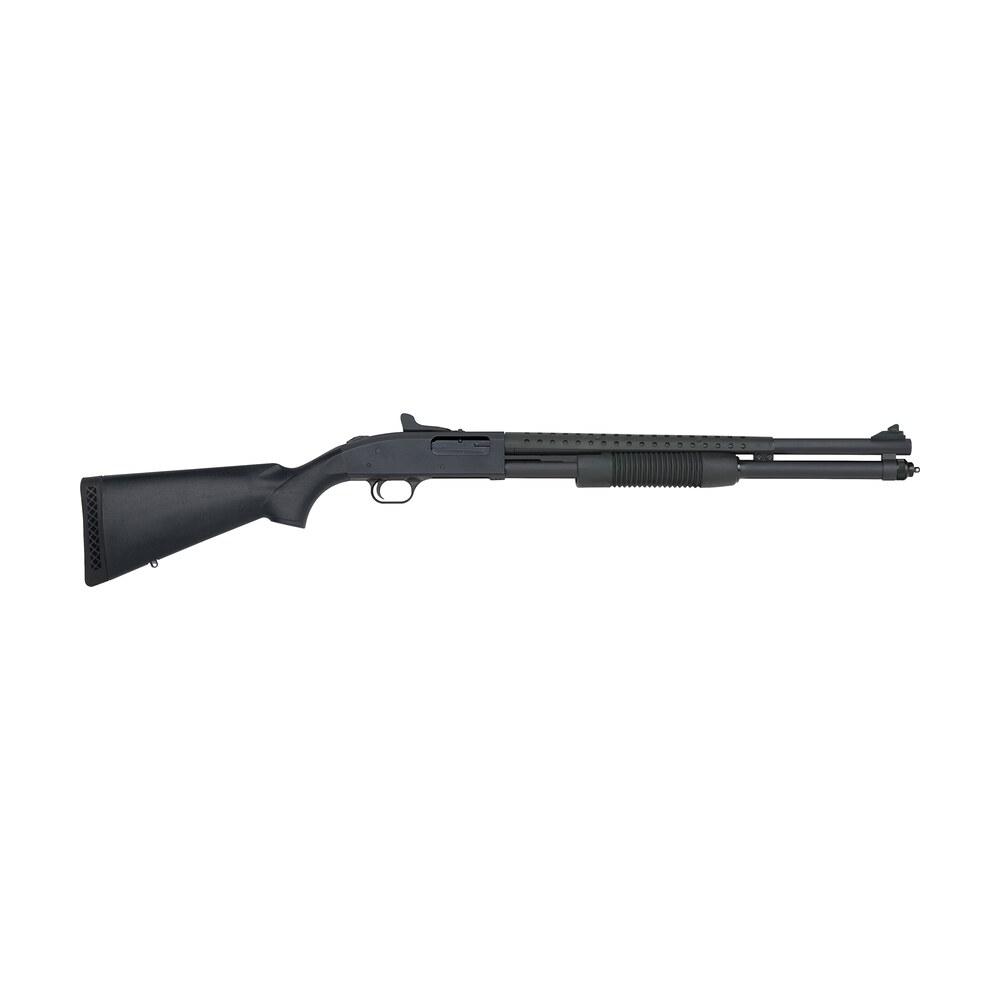 mossberg 50693 590 persuader 12 gauge 8+1 3" 20" cylinder bore heat shield barrel, matte blued metal finish, drilled & tapped receiver, ghost ring sight, synthetic stock Mossberg 50693 590 Persuader 12 Gauge 8+1 3" 20" Cylinder Bore Heat-Shield Sports South item 120400