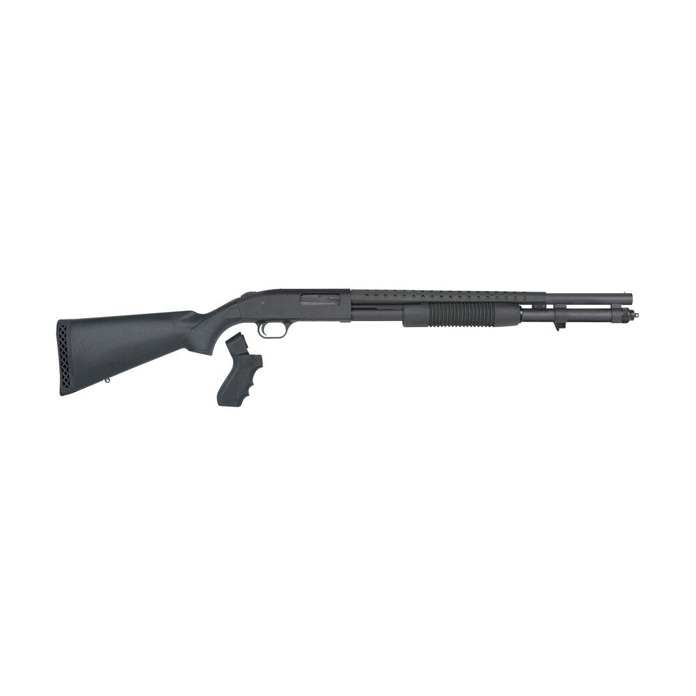 mossberg 50694 590 persuader 12 gauge 3" 8+1 20" cylinder bore heat shield barrel matte blued rec black synthetic stock includes pistol grip Mossberg 50694 590 Persuader 12 Gauge 3" 8+1 20" Cylinder Bore Heat-Shield Barrel Matte Blued Sports South item 120401