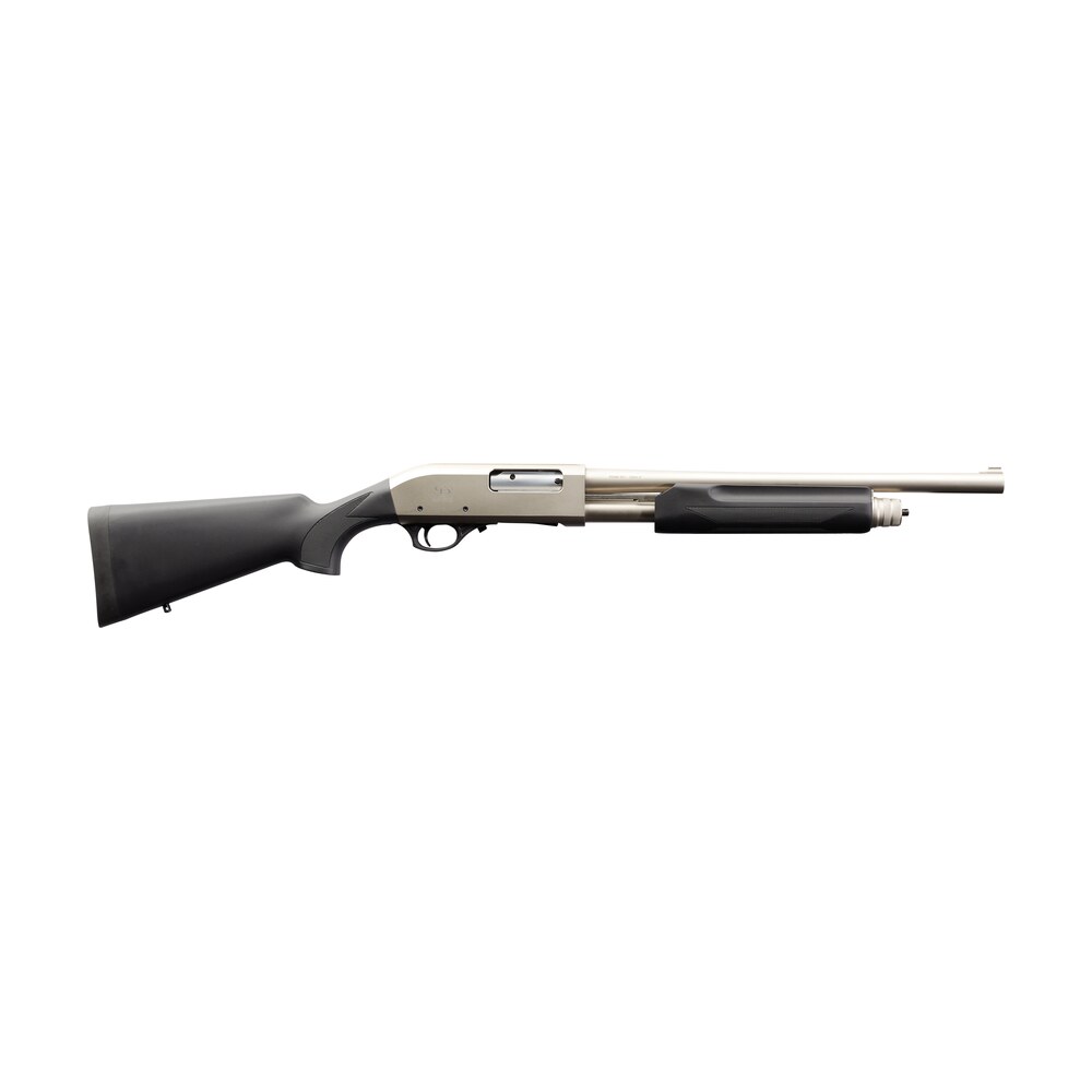 charles daly 930228 301 tactical 12 gauge pump 3" 5+1 18.50" nickel vent rib barrel, nickel aluminum receiver, black fixed synthetic w/pistol grip stock, Charles Daly 930228 301 Tactical 12 Gauge Pump 3" 5+1 18.50" Nickel Vent Rib Sports South item 120439