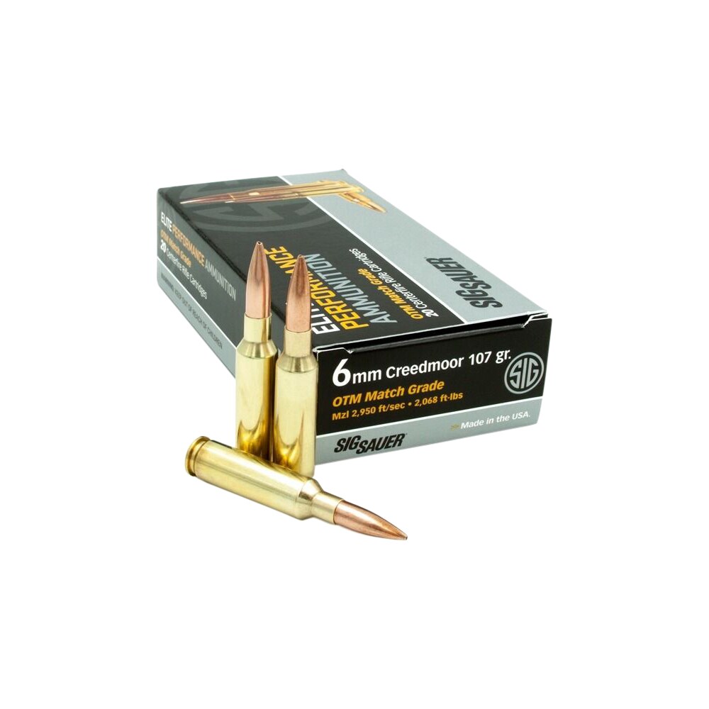 sig sauer e6mmcm220 marksman elite 6mm creedmoor 107 gr open tip match 20 per box/ 10 case Sig Sauer E6MMCM220 Marksman Elite 6mm Creedmoor 107 gr Open Tip Match 20 Per Box/ 10 Case Sports South item 120534