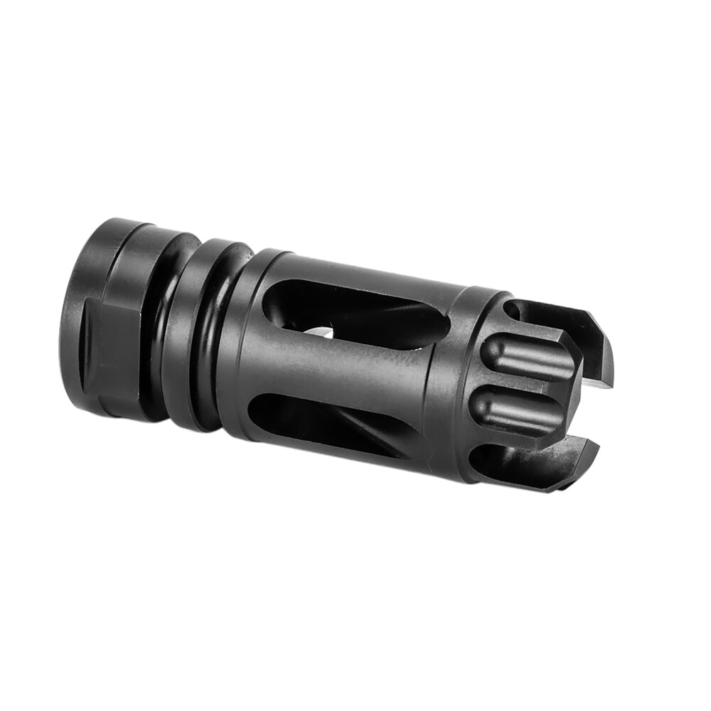 griffin armament xhp556fc gate lok flash comp black nitride 17 4 stainless steel with 1/2" 28 tpi threads, 2.21" oal & .863" diameter for 5.56x45mm nato m4sd, m4sdk, m4sd2 & 30sd series silencers Griffin Armament XHP556FC Gate-LOK Flash Comp Black Nitride 17-4 Stainless Steel Sports South item 120549