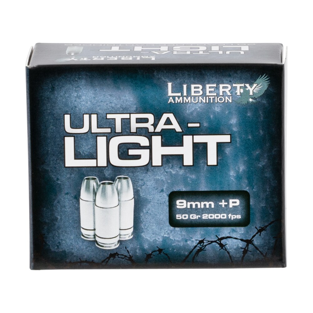 liberty ammunition laul9052 ultra light 9mmluger+p 50gr lead free fragmenting hollow point 20 per box/10 case Liberty Ammunition LAUL9052 Ultra-Light 9mmLuger+P 50gr Lead Free Fragmenting Hollow Point 20 Sports South item 120573