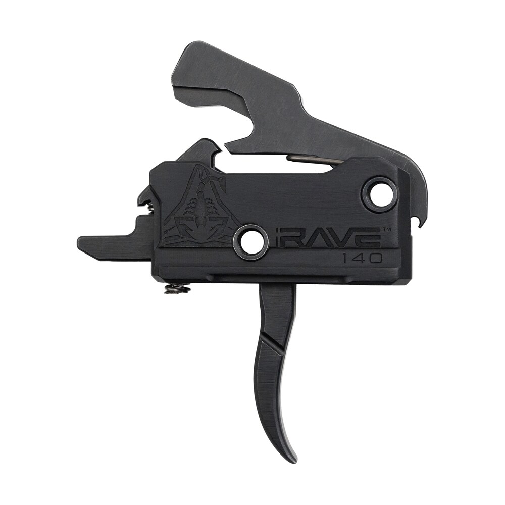 rise armament t017blk ra 140 super sporting single stage curved trigger with 3.50 lbs draw weight & black hardcoat anodized finish for ar platform right Rise Armament T017BLK RA-140 Super Sporting Single-Stage Curved Trigger Sports South item 120647