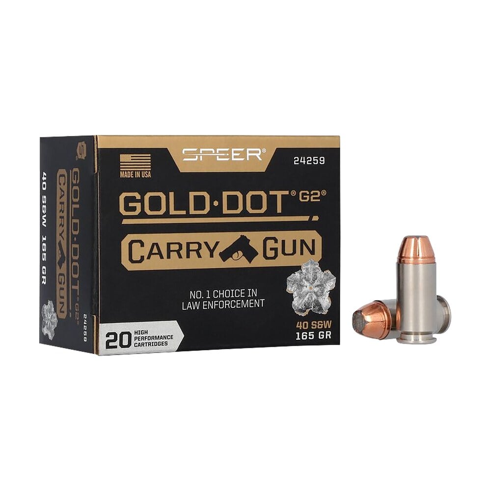 speer 24259 gold dot carry gun 40s&w 165gr hollow point 20 per box/10 case Speer 24259 Gold Dot Carry Gun 40S&W 165gr Hollow Point 20 Per Box/10 Case Sports South item 120683