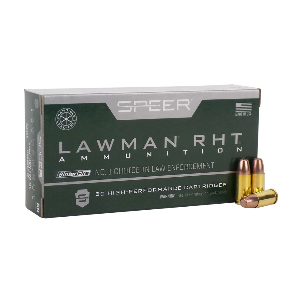 speer 53365 lawman training rht 9mmluger 100gr sinterfire frangible 50 per box/20 case Speer 53365 Lawman Training RHT 9mmLuger 100gr SinterFire Frangible 50 Per Box/20 Case Sports South item 120685