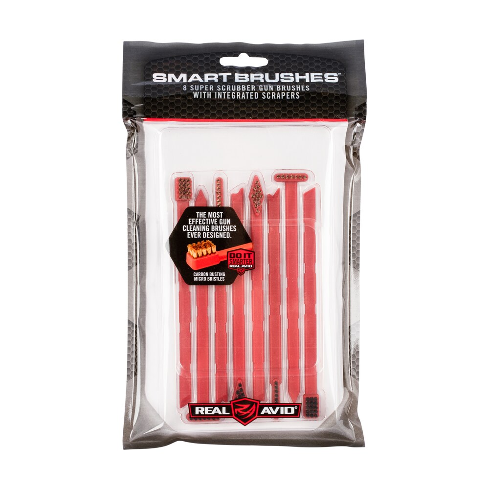 real avid avsb01 smart brush multi caliber universal firearm plastic 5.50" long bronze/nylon bristles 8 per pkg Real Avid AVSB01 Smart Brush Multi-Caliber Universal Firearm Plastic 5.50" Long Bronze/Nylon Sports South item 120788