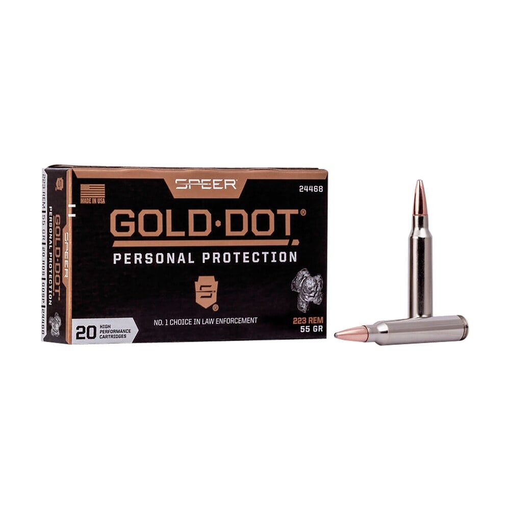 speer 24468 gold dot personal protection 223rem 55gr soft point 20 per box/10 case Speer 24468 Gold Dot Personal Protection 223Rem 55gr Soft Point 20 Per Box/10 Case Sports South item 121028