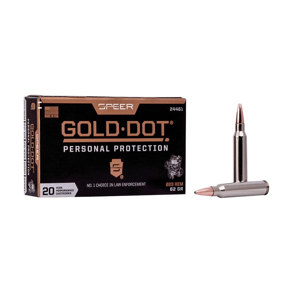 speer 24461 gold dot personal protection 223rem 62gr soft point 20 per box/10 case Speer 24461 Gold Dot Personal Protection 223Rem 62gr Soft Point 20 Per Box/10 Case Sports South item 121029