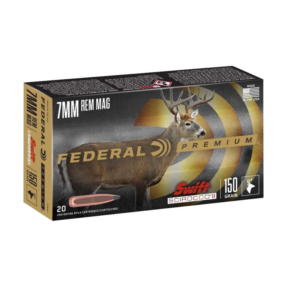 federal p7rss1 premium 7mmremmag 150gr swift scirocco ii 20 per box/10 case Federal P7RSS1 Premium 7mmRemMag 150gr Swift Scirocco II 20 Per Box/10 Case Sports South item 121100