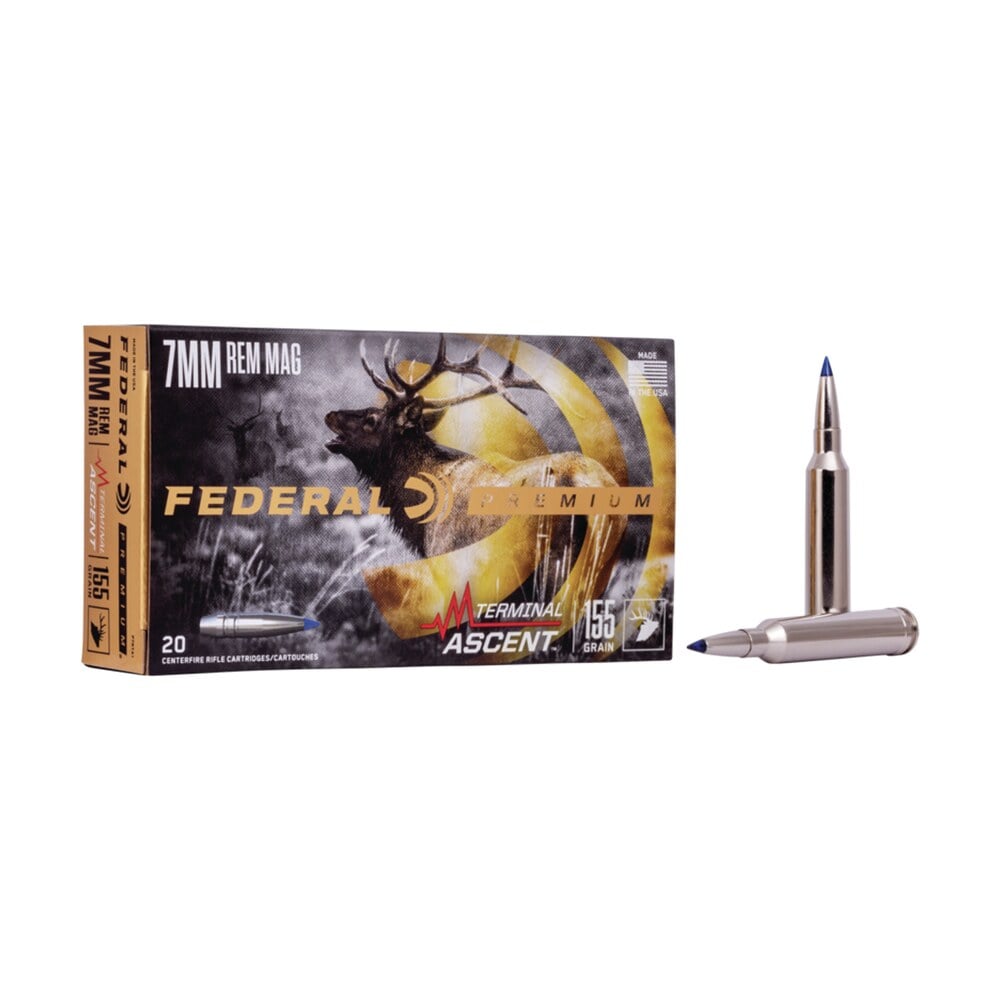 federal p7rta1 premium terminal ascent 7mmremmag 155gr 20 per box/10 case Federal P7RTA1 Premium Terminal Ascent 7mmRemMag 155gr 20 Per Box/10 Case Sports South item 121101