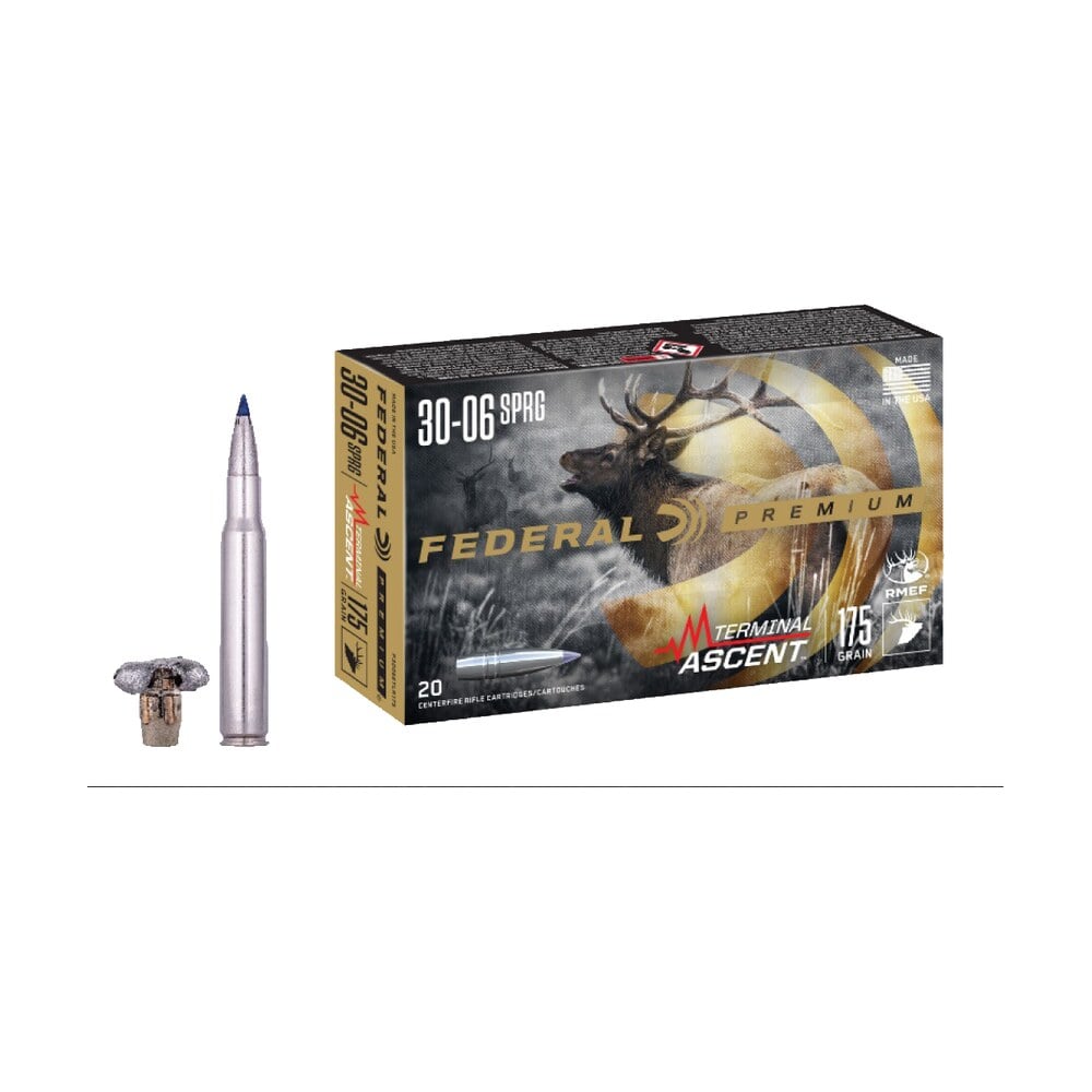federal p3006ta1 premium terminal ascent 30 06springfield 175gr 20 per box/10 case Federal P3006TA1 Premium Terminal Ascent 30-06Springfield 175gr 20 Per Box/10 Case Sports South item 121108