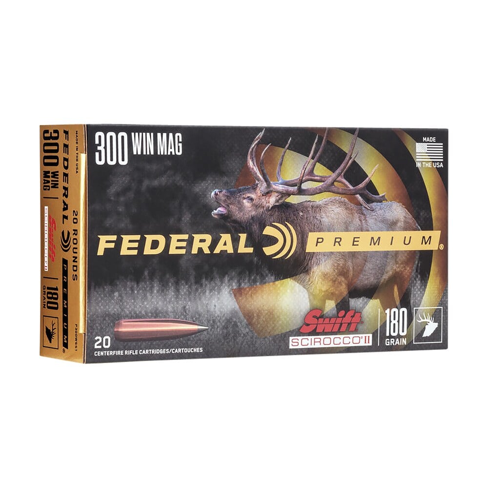federal p300wss1 premium 300winmag 180gr swift scirocco ii 20 per box/10 case Federal P300WSS1 Premium 300WinMag 180gr Swift Scirocco II 20 Per Box/10 Case Sports South item 121110