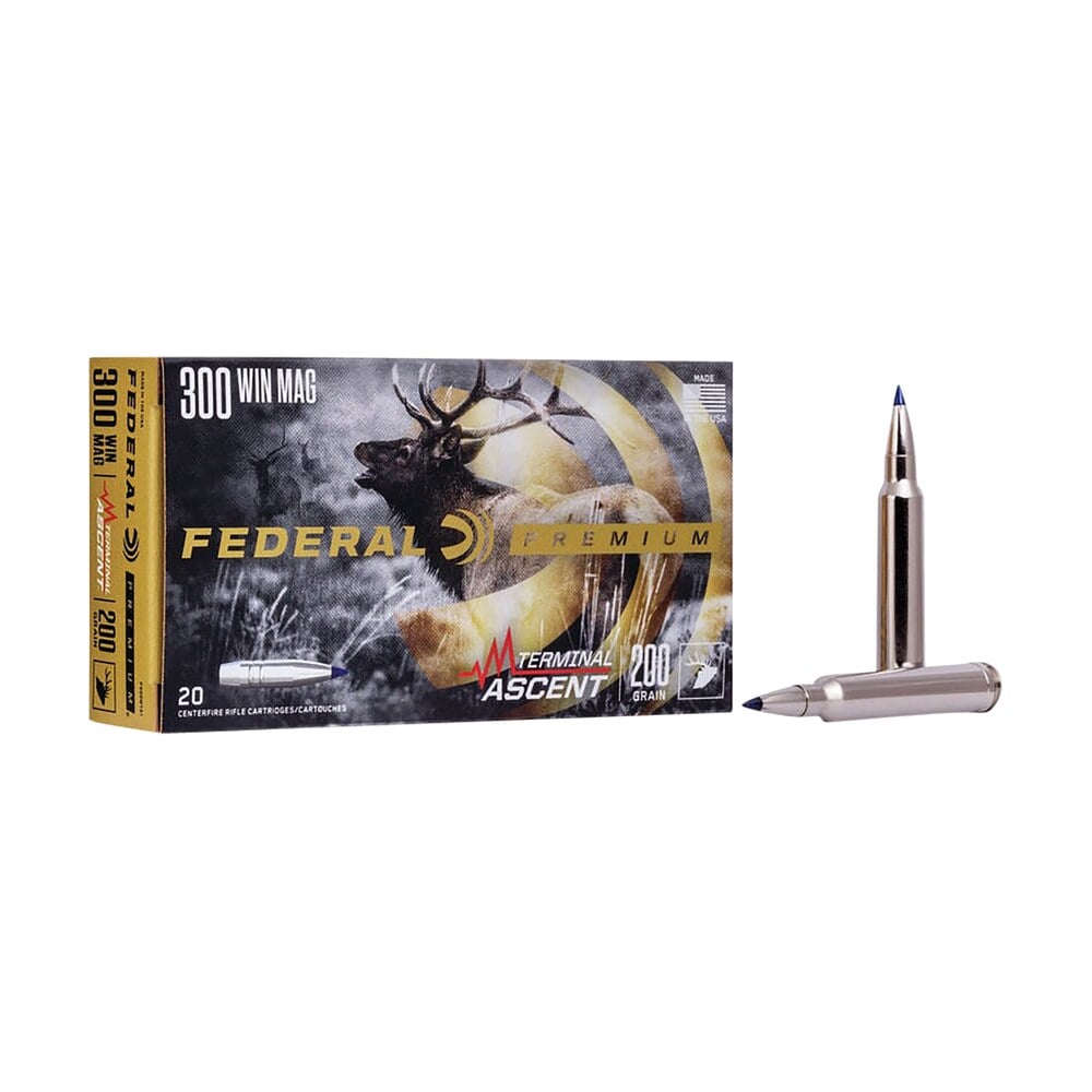 federal p300wta1 premium terminal ascent 300winmag 200gr 20 per box/10 case Federal P300WTA1 Premium Terminal Ascent 300WinMag 200gr 20 Per Box/10 Case Sports South item 121111