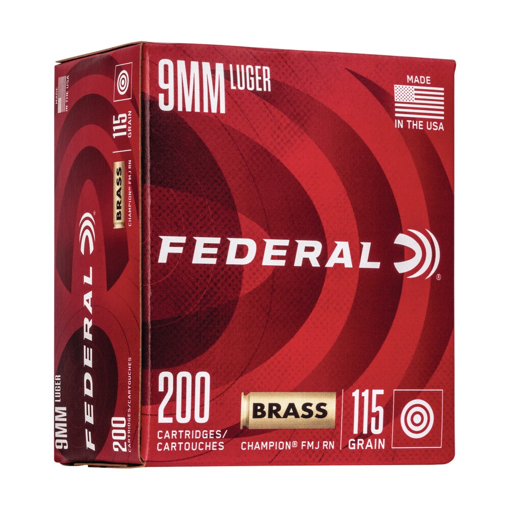 federal wm51992 champion training 9mmluger 115gr full metal jacket 200 per box/5 case Federal WM51992 Champion Training 9mmLuger 115gr Full Metal Jacket 200 Per Box/5 Case Sports South item 121122