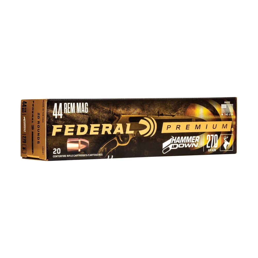 federal lg441 premium hammerdown 44remmag 270gr bonded soft point 20 per box/10 case Federal LG441 Premium HammerDown 44RemMag 270gr Bonded Soft Point 20 Per Box/10 Case Sports South item 121145