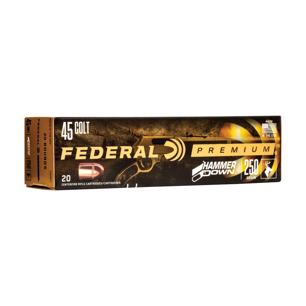 federal lg45c1 premium hammerdown 45colt 250gr bonded hollow point 20 per box/10 case Federal LG45C1 Premium HammerDown 45Colt 250gr Bonded Hollow Point 20 Per Box/10 Case Sports South item 121155