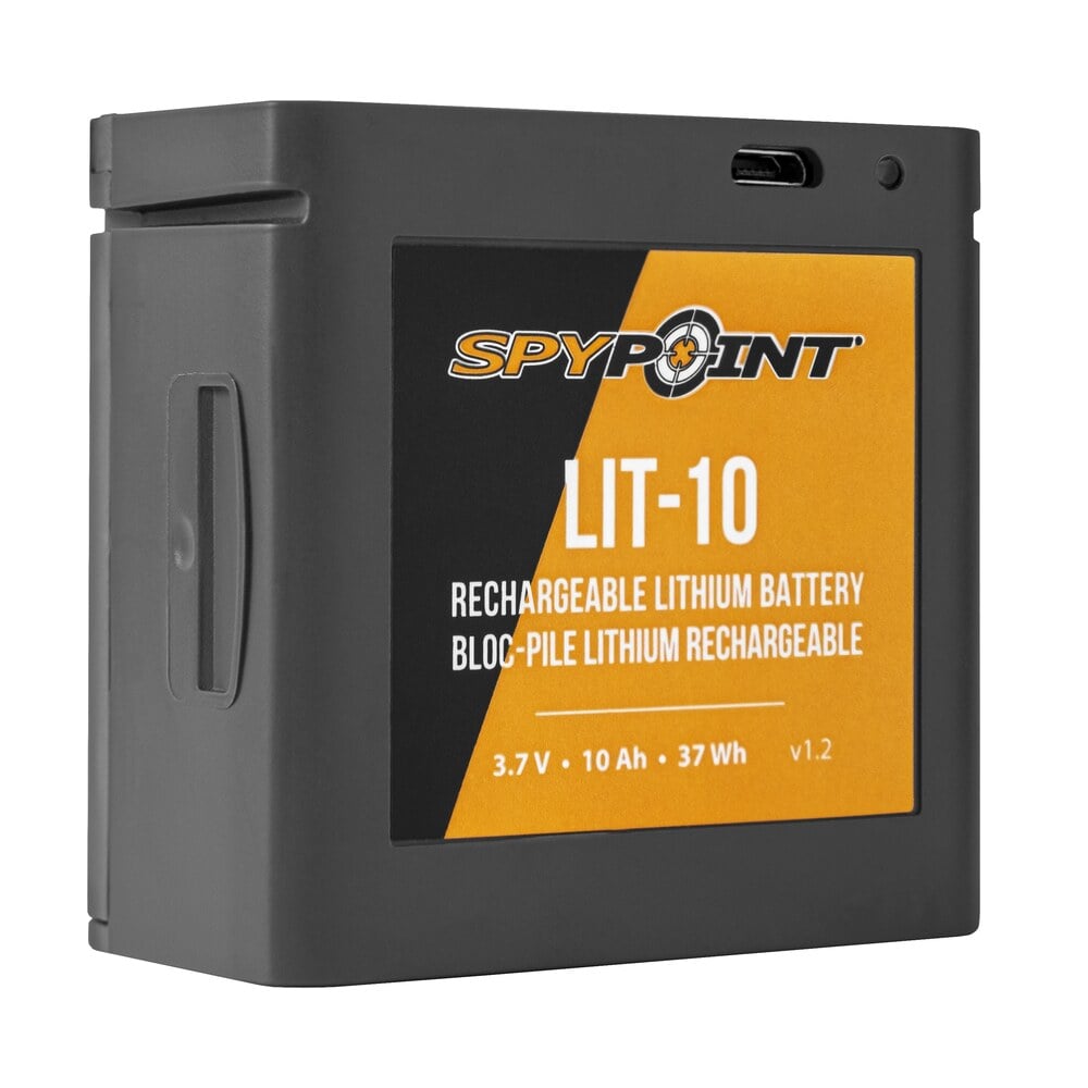 spypoint 05558 lit 10 rechargeable lithium battery pack black 3.7 volts 10,000 mah fits link micro/link micro lte/link micro s lte/cell link Spypoint 05558 LIT-10 Rechargeable Lithium Battery Pack Black 3.7 Volts 10,000 mAh Sports South item 121334