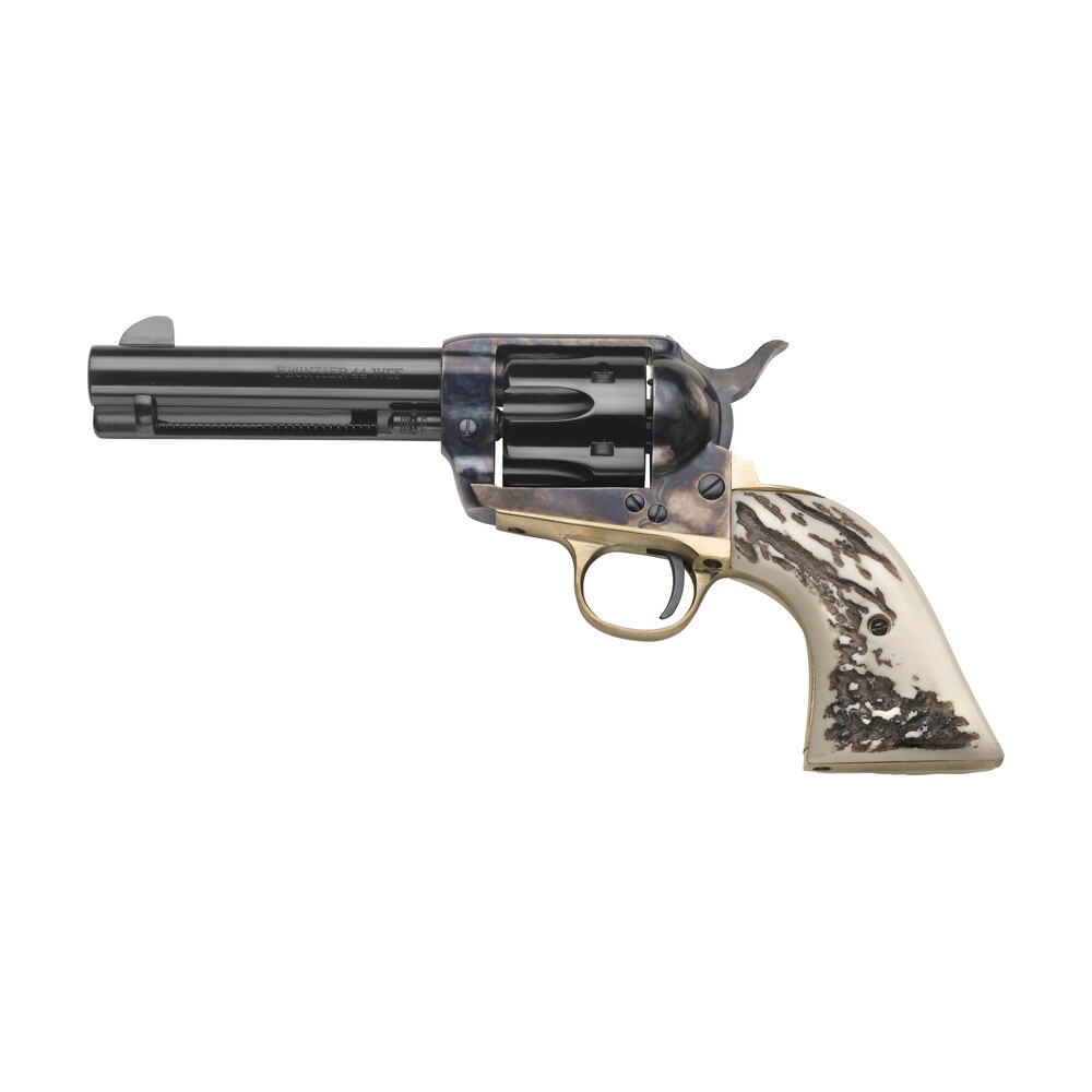 taylors & company 200071 1873 cattleman 357 mag caliber with 4.75" blued finish barrel, 6rd capacity blued finish cylinder, color case hardened finish steel frame & imitation stag grip Taylors & Company 200071 1873 Cattleman 357 Mag Caliber Sports South item 121387