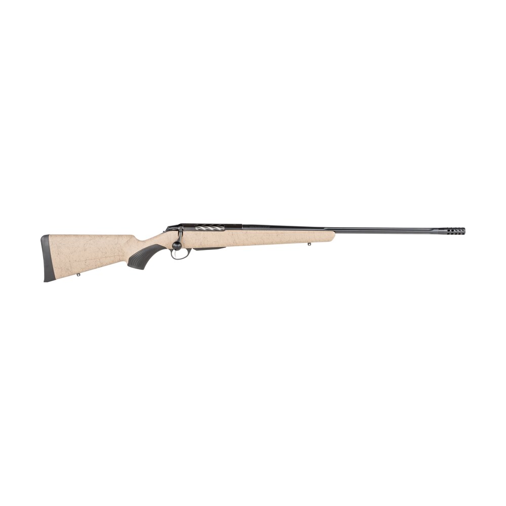 tikka jrtxrt318 t3x lite 270 win 3+1 22.40" fluted/threaded, black barrel/rec, black webbed tan roughtech synthetic stock, interchangeable grip, muzzle brake Tikka JRTXRT318 T3x Lite 270 Win 3+1 22.40" Fluted/Threaded, Black Barrel/Rec, Black Webbed Tan Sports South item 121543