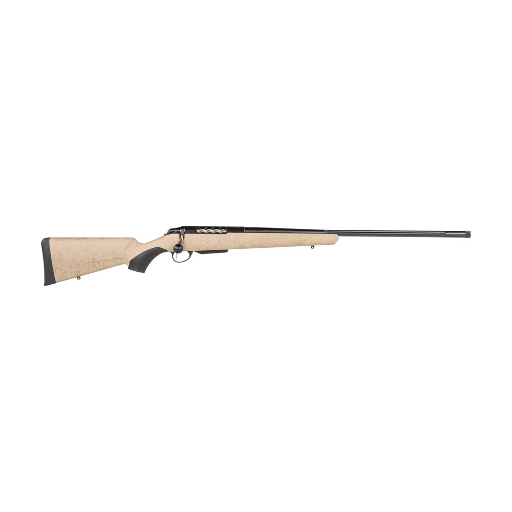 tikka jrtxrt341 t3x lite 300 wsm 3+1 24.30" fluted/threaded, black barrel/rec, black webbed tan roughtech synthetic stock, interchangeable grip, muzzle brake Tikka JRTXRT341 T3x Lite 300 WSM 3+1 24.30" Fluted/Threaded, Black Barrel/Rec, Black Webbed Tan Sports South item 121546