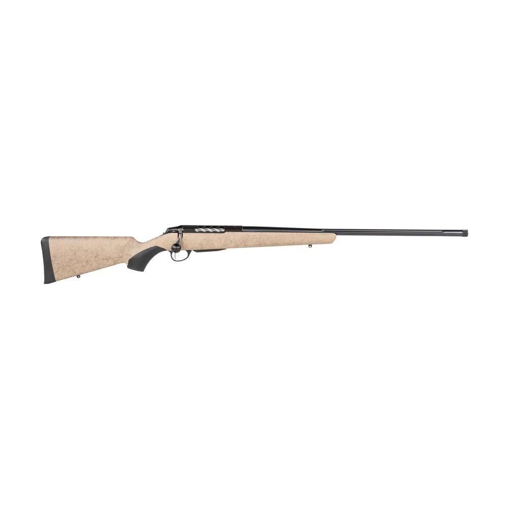 tikka jrtxrt370 t3x lite 7mm rem mag 3+1 24.30" fluted/threaded, black barrel/rec, black webbed tan roughtech synthetic stock, interchangeable grip, muzzle brake Tikka JRTXRT370 T3x Lite 7mm Rem Mag 3+1 24.30" Fluted/Threaded, Black Barrel/Rec, Black Webbed Sports South item 121547