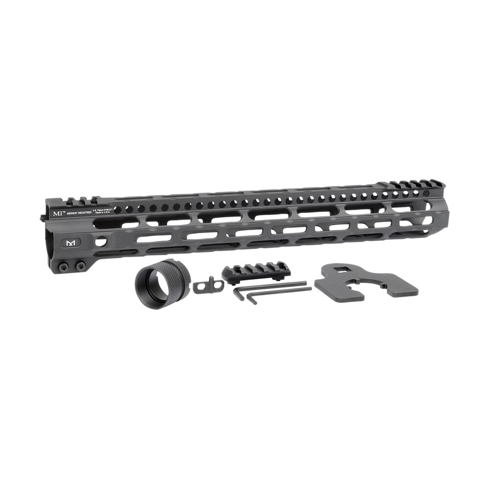 midwest industries micrlw14 combat lightweight ar 15 black hardcoat anodized aluminum/polymer 14" picatinny/m lok Midwest Industries MICRLW14 Combat Lightweight AR-15 Black Hardcoat Anodized Aluminum/Polymer Sports South item 121667