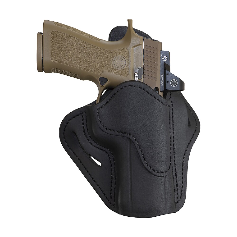 1791 gunleather orbh24sblr bh2.4 optic ready owb 2.4 stealth black leather belt slide fits walther ppq/sig p320/springfield xd m 1791 Gunleather ORBH24SBLR BH2.4 Optic Ready OWB 2.4 Stealth Black Leather Belt Slide Sports South item 121735