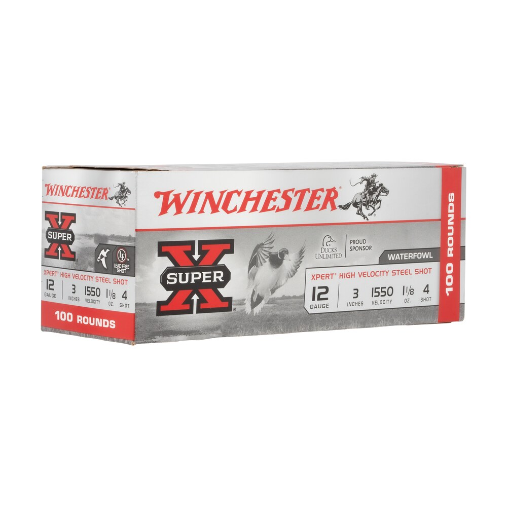 winchester ammo wex1234vp super x xpert high velocity 12gauge 3" 1 1/8oz 4shot 100 per box/2 case *value pack Winchester Ammo WEX1234VP Super X Xpert High Velocity 12Gauge 3" 1 1/8oz 4Shot 100 Per Box/2 Sports South item 121848