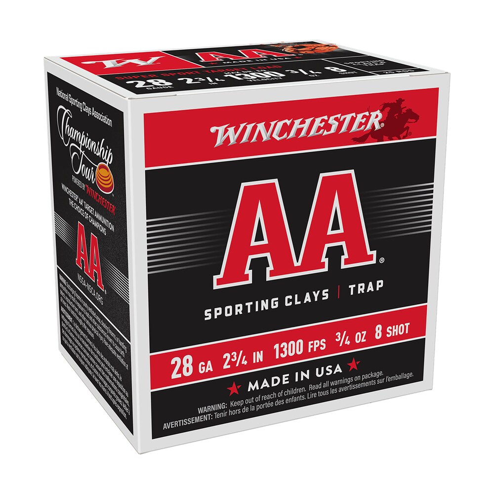 winchester ammo aasc288 aa sporting clay 28gauge 2.75" 3/4oz 8shot 25 per box/10 case Winchester Ammo AASC288 AA Sporting Clay 28Gauge 2.75" 3/4oz 8Shot 25 Per Box/10 Case Sports South item 121861