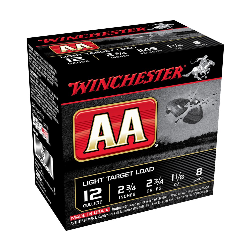 winchester ammo aa128vp aa light target 12gauge 2.75" 1 1/8oz 8shot 100 bx/2 case *value pack Winchester Ammo AA128VP AA Light Target 12Gauge 2.75" 1 1/8oz 8Shot 100 Bx/2 Case *Value Pack Sports South item 121863