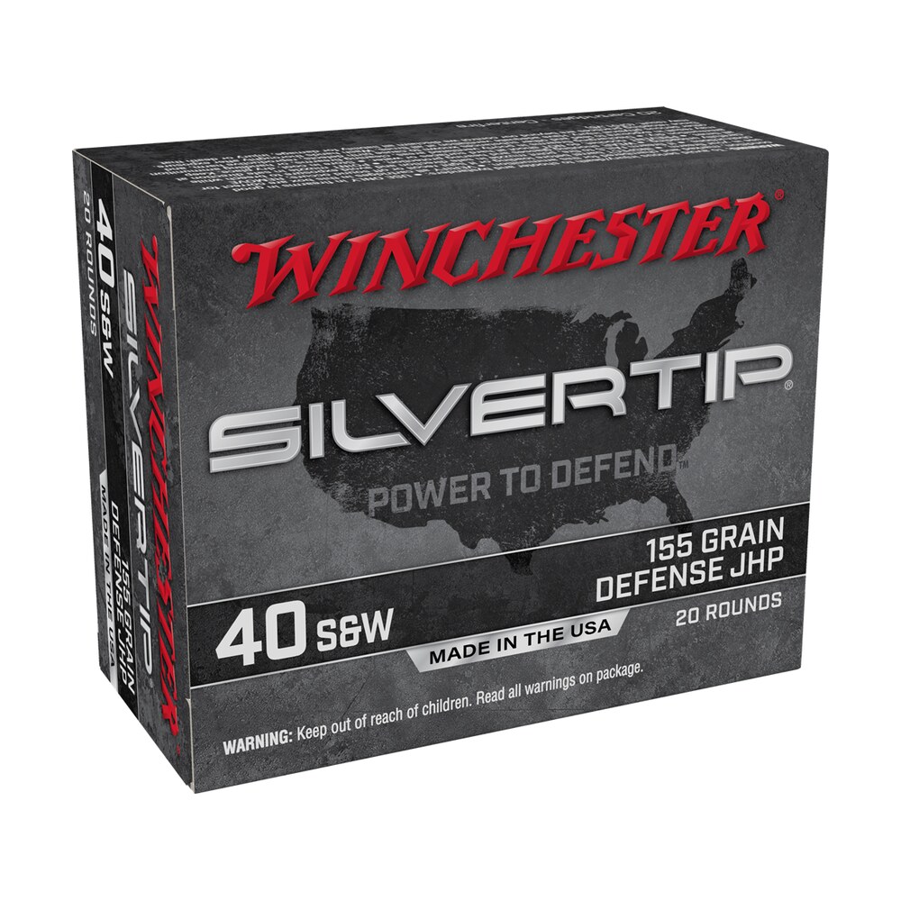 winchester ammo w40swst silvertip 40s&w 155gr silvertip jacket hollow point 20 per box/10 case Winchester Ammo W40SWST Silvertip 40S&W 155gr Silvertip Jacket Hollow Point 20 Per Box/10 Sports South item 121890